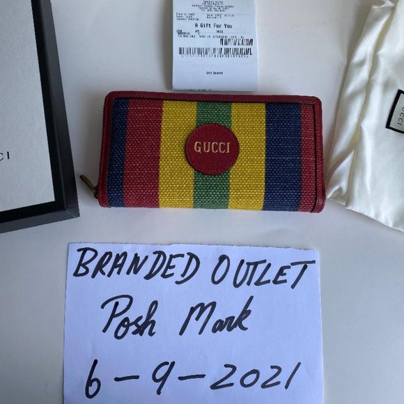 GUCCI NEW BAIADERA STRIPE LADIES CLUTCH - Picture 9 of 9